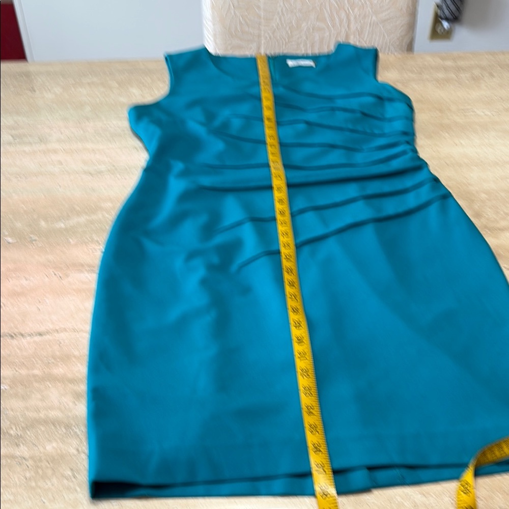 NWOT Calvin Klein Elegant Blue Sleeveless Dress - Picture 11 of 16